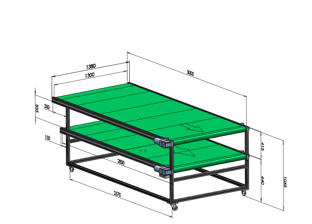 3米雙層皮帶輸送機