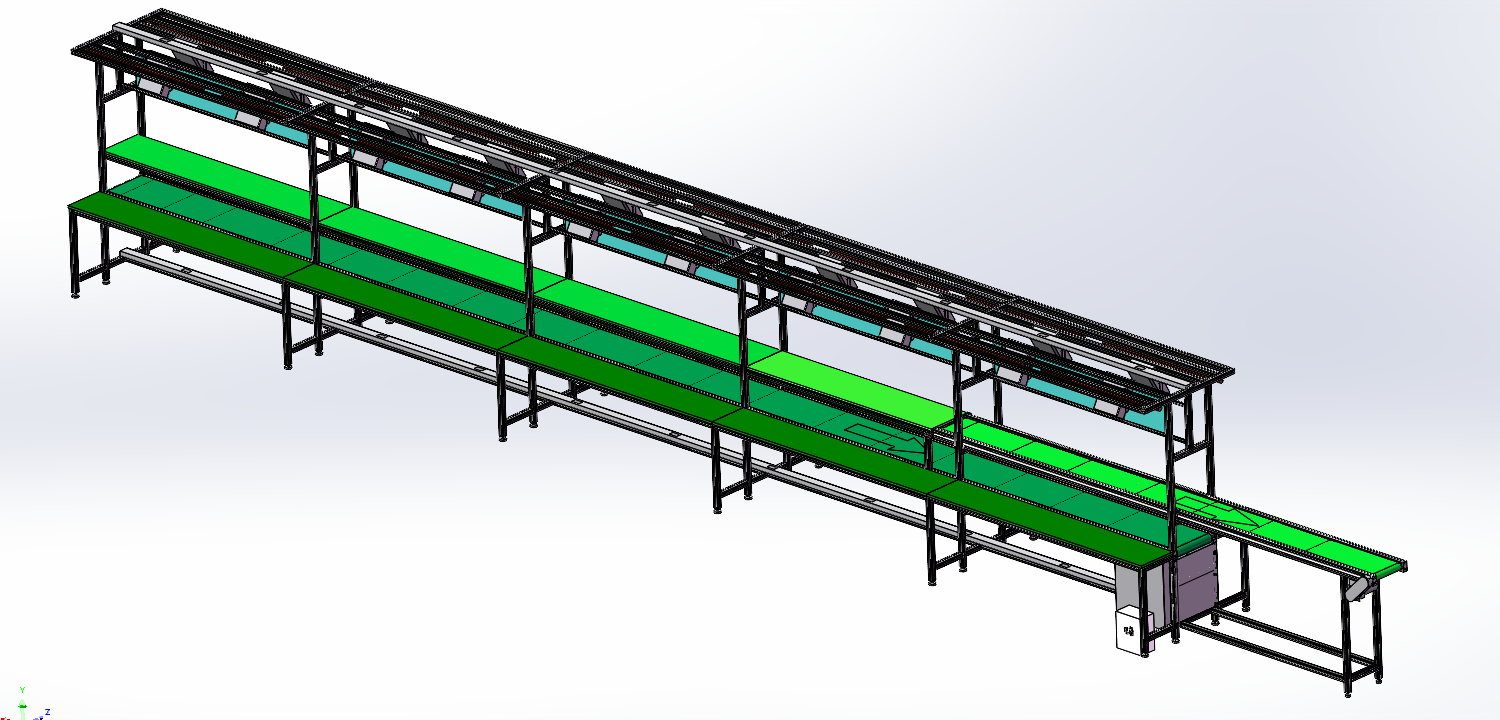 標(biāo)準(zhǔn)款帶燈架輸送機(jī)流水線