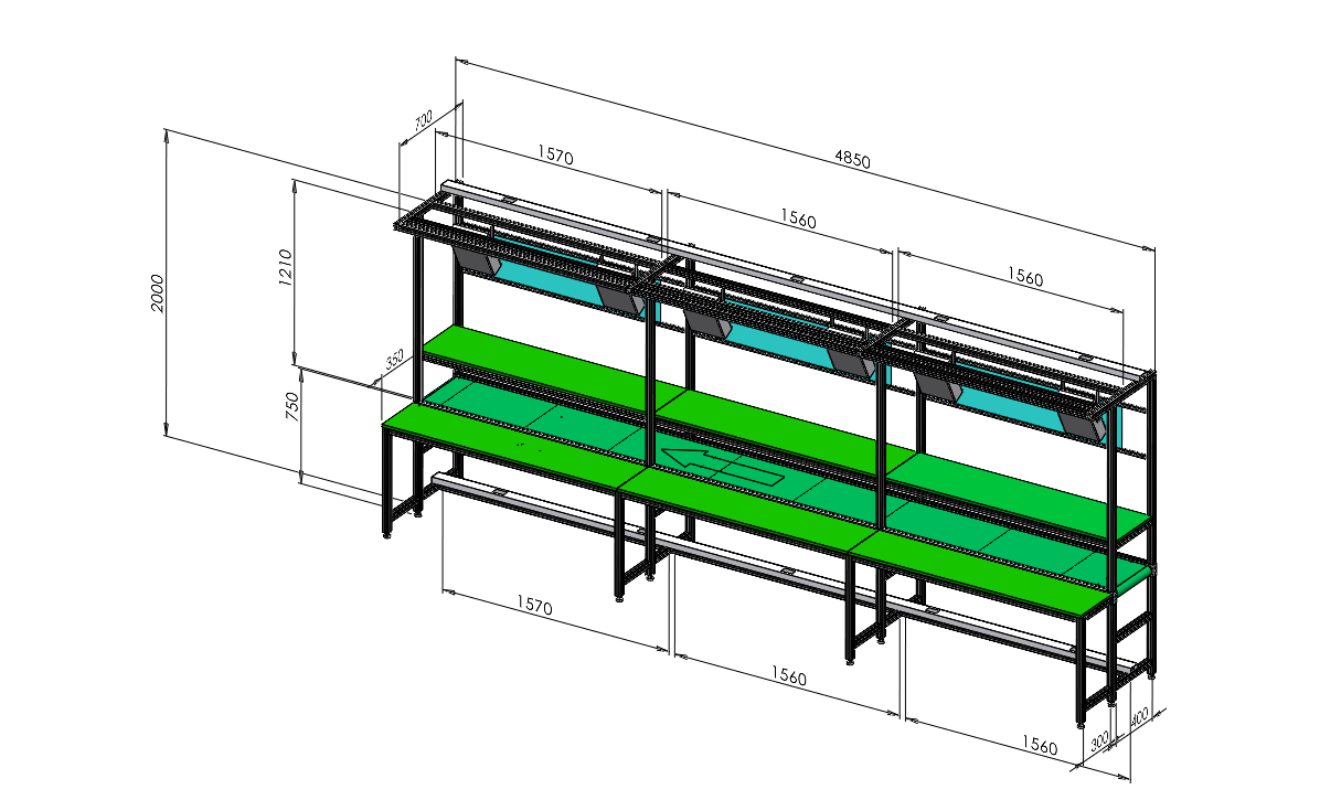 標準輸送機流水線